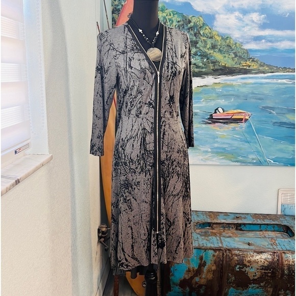 🖤Comfy USA, Zip-Front, Sinfully Soft Rayon/Spandex Dress, Stretch,EUC, Size S - Picture 1 of 10